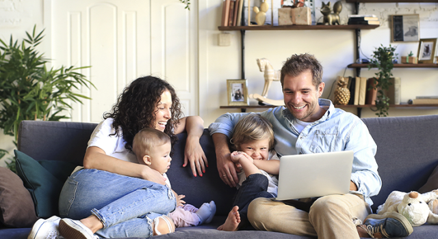 happy family new home