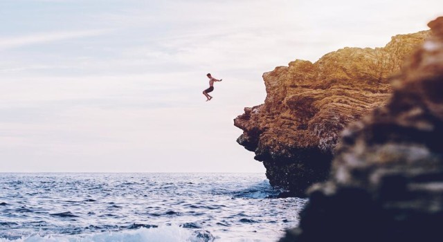 cliff jumping